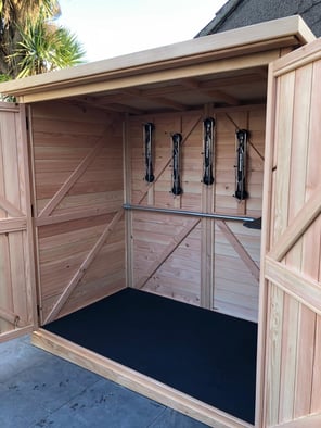 Open V-shed for 4 bikes Natural